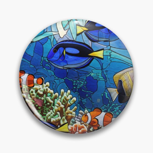 Item preview, Aquarium stained glass designed and sold by Robo-Mart Smart Shopping.