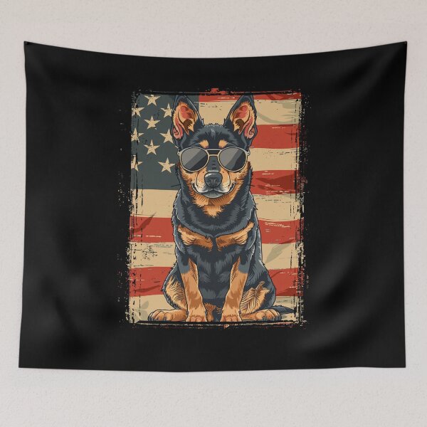 Item preview, Funny Lancashire Heeler 4th July USA Flag America Mom Dad Kids designed and sold by rafaeltto.
