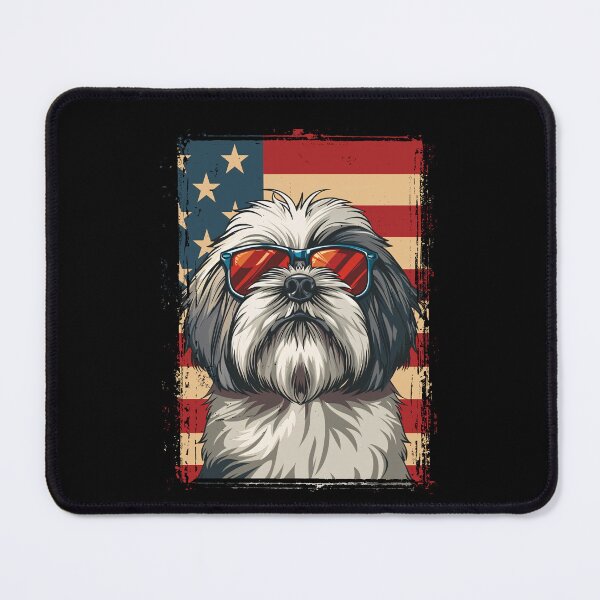 Item preview, Funny Lhasa Apso 4th July USA Flag America Mom Dad Kids designed and sold by rafaeltto.