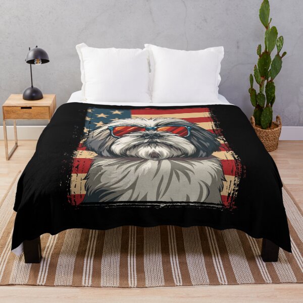 Item preview, Funny Lhasa Apso 4th July USA Flag America Mom Dad Kids designed and sold by rafaeltto.