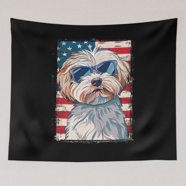 Item preview, Funny Maltipoo 4th July USA Flag America Mom Dad Kids designed and sold by rafaeltto.