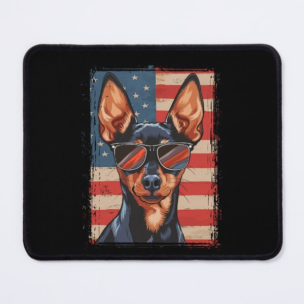 Item preview, Funny Miniature Pinscher 4th July USA Flag America Mom Dad Kids designed and sold by rafaeltto.