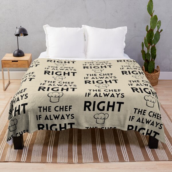Item preview, The Chef Is Always Right Stickers Prints Posters Wall Art Magnet Home Coffee Cup Decoration TShirt Stationary Notebook Magnet Hat Kitchen Work School Office Redbubble Shop designed and sold by Saritas Boutique Shop.