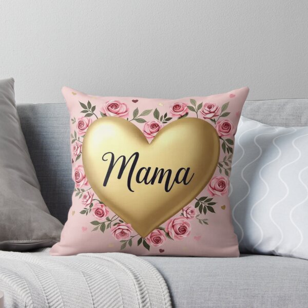Artikelvorschau, Mama Gold Heart Floral entworfen und verkauft von PrincessJStudio.