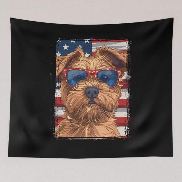 Item preview, Funny Norfolk Terrier 4th July USA Flag America Mom Dad Kids designed and sold by rafaeltto.