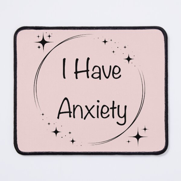 Item preview, “I Have Anxiety” Round Black Sparkle designed and sold by Vileprint.