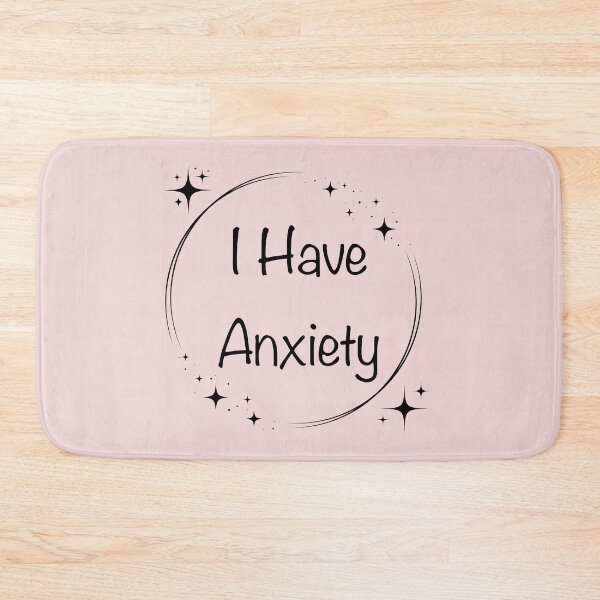 Item preview, “I Have Anxiety” Round Black Sparkle designed and sold by Vileprint.