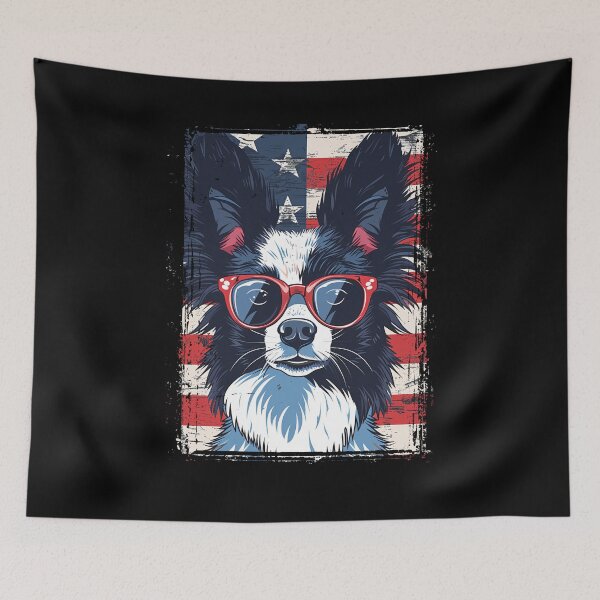 Item preview, Funny Papillon 4th July USA Flag America Mom Dad Kids designed and sold by rafaeltto.