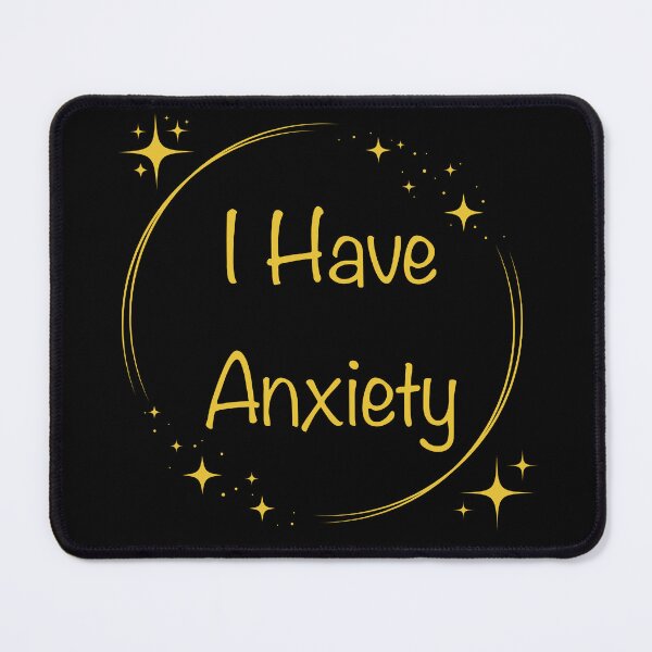 Item preview, “I Have Anxiety” Round Gold Sparkle designed and sold by Vileprint.