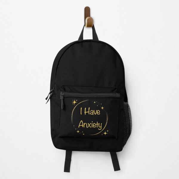Item preview, “I Have Anxiety” Round Gold Sparkle designed and sold by Vileprint.