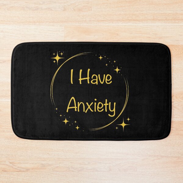 Item preview, “I Have Anxiety” Round Gold Sparkle designed and sold by Vileprint.