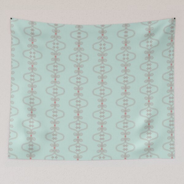 Item preview, Retro Light Blue and Salmon Wallpaper designed and sold by jehb.creative.