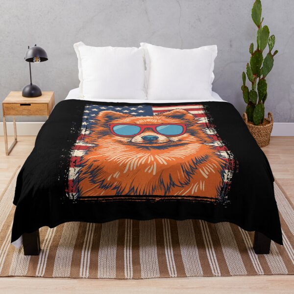 Item preview, Funny Pomeranian 4th July USA Flag America Mom Dad Kids designed and sold by rafaeltto.