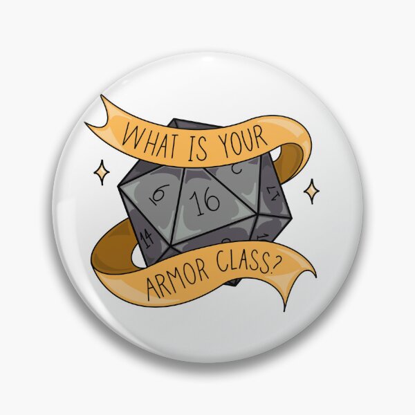 Item preview, What is your armor class? - Dungeons and Dragons D20 Dice  designed and sold by Meg Vic Makes Art.