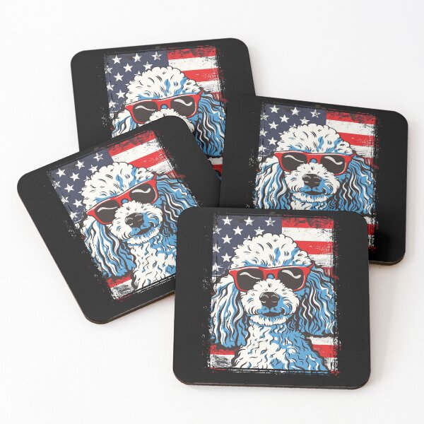 Item preview, Funny Poodle 4th July USA Flag America Mom Dad Kids designed and sold by rafaeltto.