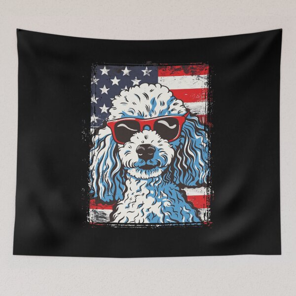 Item preview, Funny Poodle 4th July USA Flag America Mom Dad Kids designed and sold by rafaeltto.