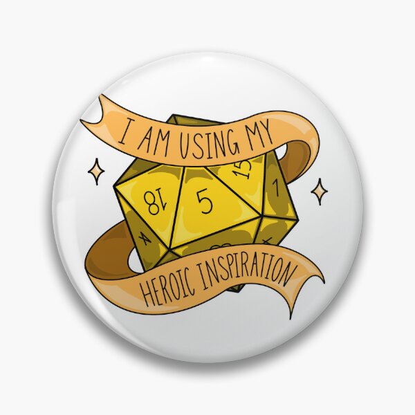 Item preview, Heroic Inspiration - Dungeons and Dragons D20 Dice designed and sold by Meg Vic Makes Art.