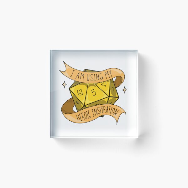 Item preview, Heroic Inspiration - Dungeons and Dragons D20 Dice designed and sold by Meg Vic Makes Art.