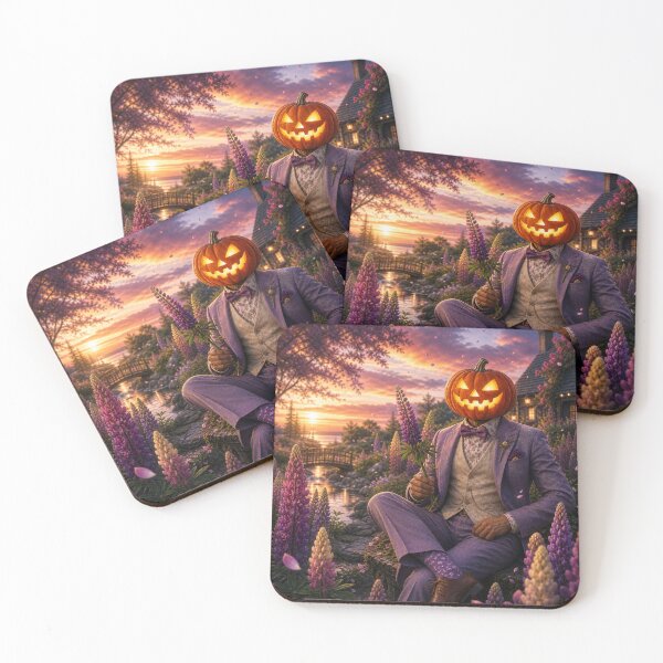 Item preview, Headless Horseman Lupine Garden - Gothic Spring Fantasy Art designed and sold by TheHorsemanRidesAgain.