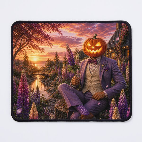 Item preview, Headless Horseman Lupine Garden - Gothic Spring Fantasy Art designed and sold by TheHorsemanRidesAgain.