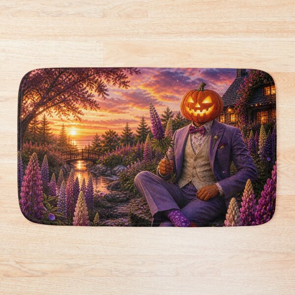 Item preview, Headless Horseman Lupine Garden - Gothic Spring Fantasy Art designed and sold by TheHorsemanRidesAgain.