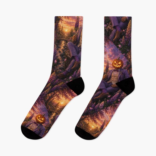 Item preview, Headless Horseman Lupine Garden - Gothic Spring Fantasy Art designed and sold by TheHorsemanRidesAgain.
