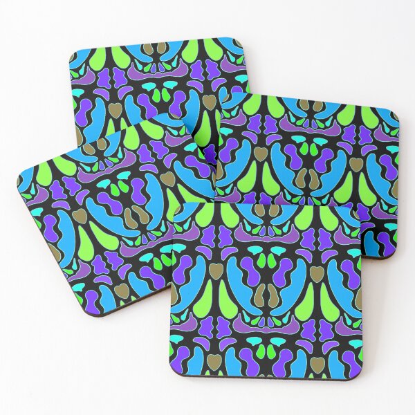 Item preview, Blue Green Rorschach Beast Bones designed and sold by StephCommererCrafts.