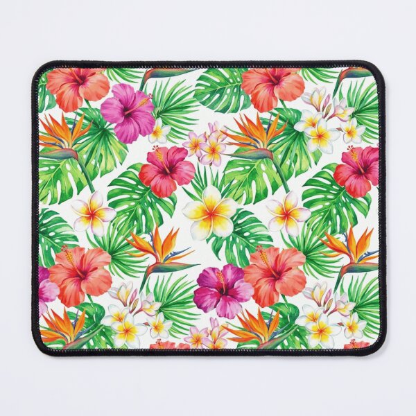 Item preview, Tropical Watercolor Hibiscus Botanical Floral Pattern designed and sold by Inkworksbyshery.