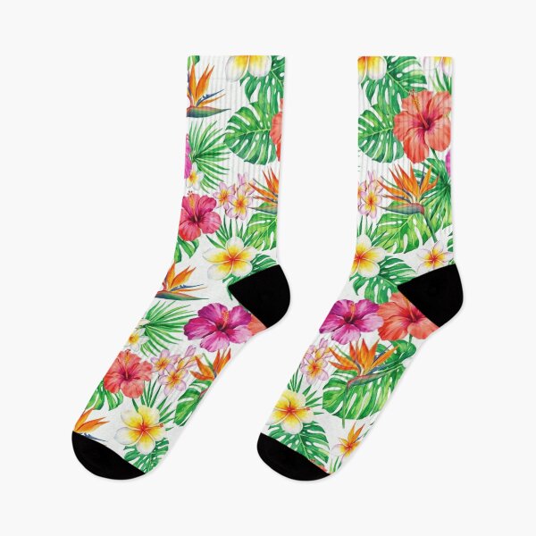 Item preview, Tropical Watercolor Hibiscus Botanical Floral Pattern designed and sold by Inkworksbyshery.