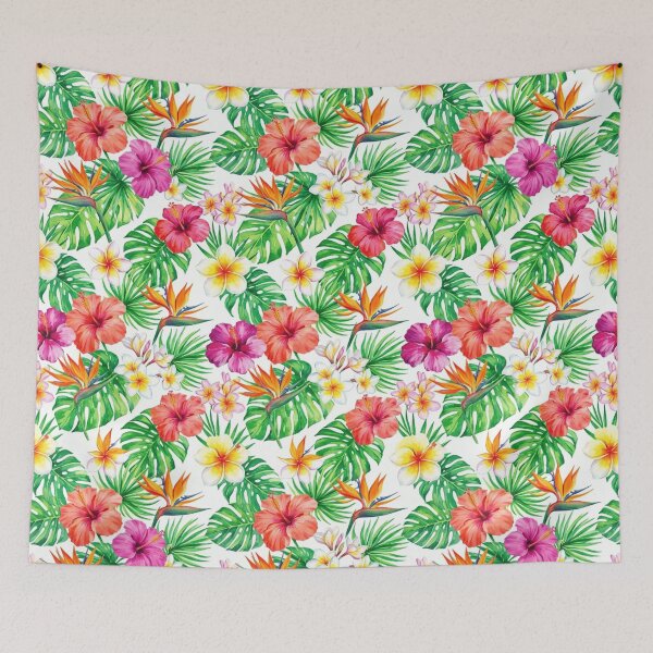 Item preview, Tropical Watercolor Hibiscus Botanical Floral Pattern designed and sold by Inkworksbyshery.
