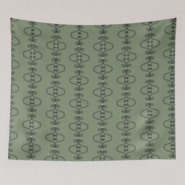 Item preview, Retro Mossy Green, Forest Green and Yellow Wallpaper designed and sold by jehb.creative.