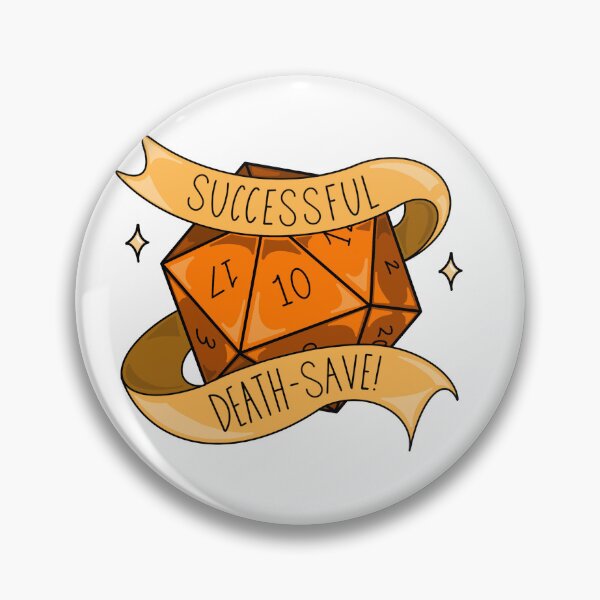 Item preview, Successful Death Save! - Dungeons and Dragons D20 Dice designed and sold by Meg Vic Makes Art.