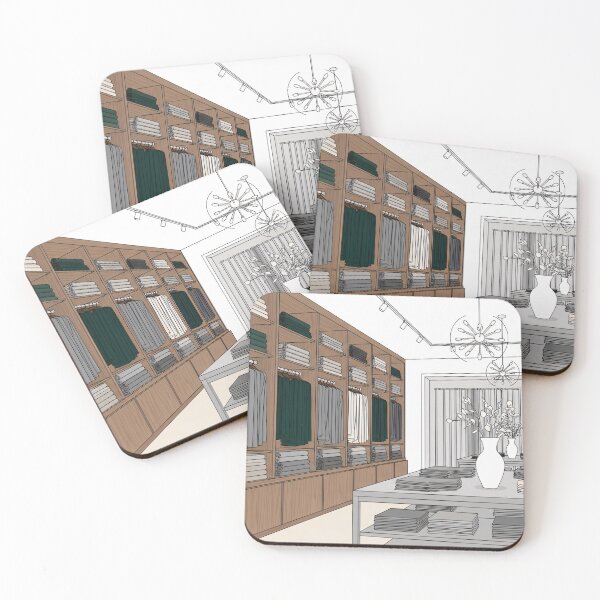 Item preview, Minimalist Boutique Interior Line Art Scene designed and sold by PixorStudio.