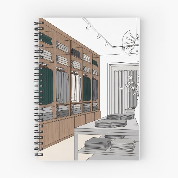 Item preview, Minimalist Boutique Interior Line Art Scene designed and sold by PixorStudio.