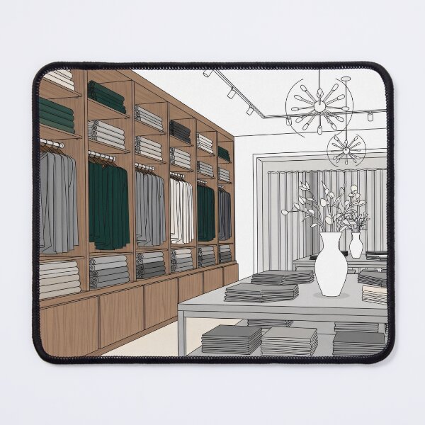 Item preview, Minimalist Boutique Interior Line Art Scene designed and sold by PixorStudio.