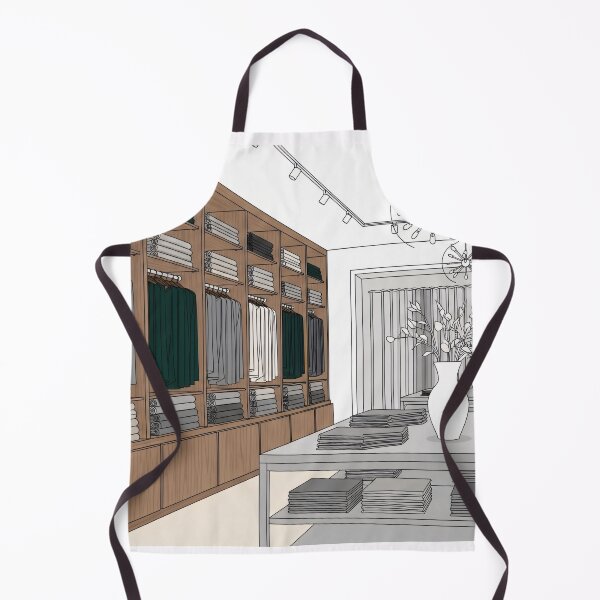 Item preview, Minimalist Boutique Interior Line Art Scene designed and sold by PixorStudio.
