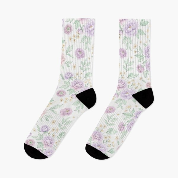 Item preview, Pale Lilac Blush Watercolor Peony Spring Floral Pattern designed and sold by Inkworksbyshery.