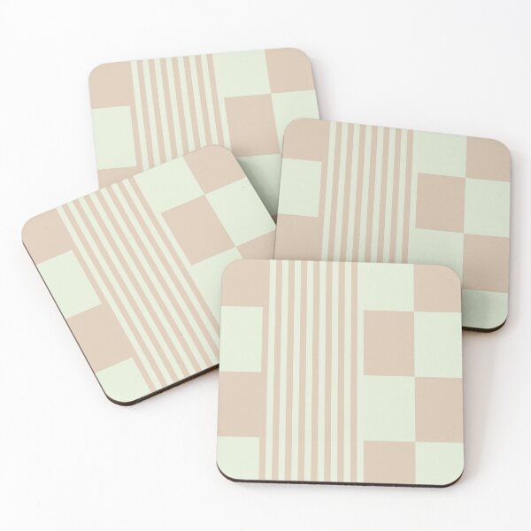 Item preview, Minimalist Stripe & Block Fusion - Earthy Geometric Abstract designed and sold by Fiorart Studio .