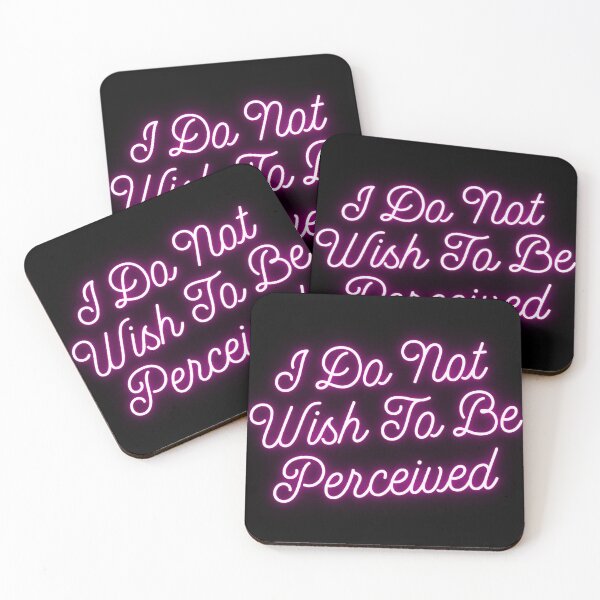 Item preview, “I Do Not Wish To Be Perceived” Pink Neon Design designed and sold by Vileprint.