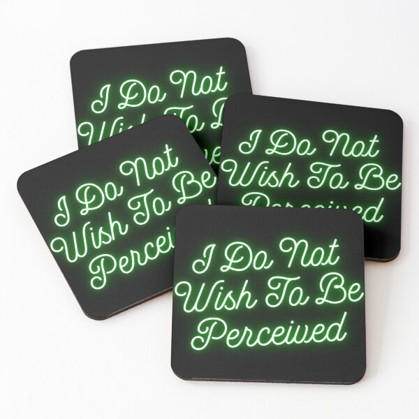 Item preview, “I Do Not Wish To Be Perceived” Green Neon Design designed and sold by Vileprint.