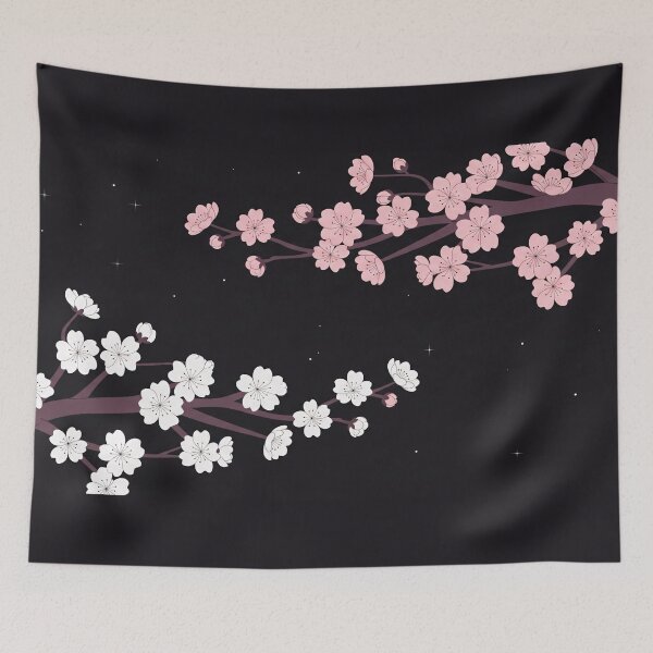 Item preview, Cherry Blossoms Under Starry Night designed and sold by PixorStudio.