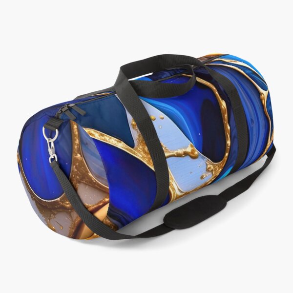 Item preview, Vibrant Blue And Golden (Faux) Marbled Art Abstract  designed and sold by DEC02.