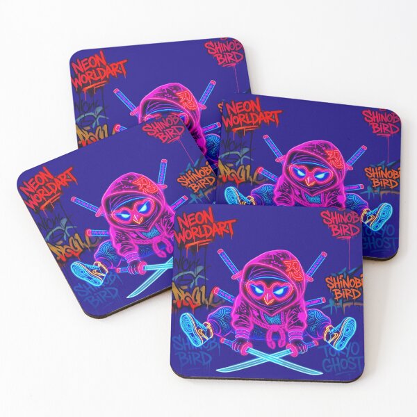 Item preview, Neon Ninja Stickers – Glow Art Designs designed and sold by Cyber-ART-Studio.