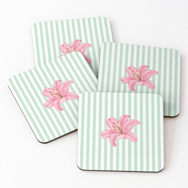 Item preview, Lily Striped Botanical Pattern designed and sold by Islabonita..