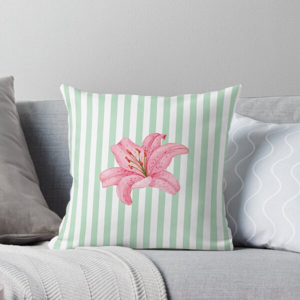 Item preview, Lily Striped Botanical Pattern designed and sold by Islabonita..