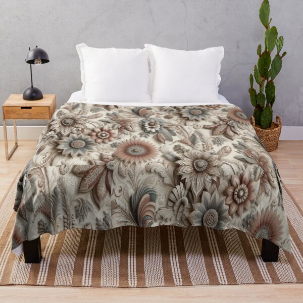Item preview, Intricate 3D Floral Relief Seamless Pattern designed and sold by BriSher.