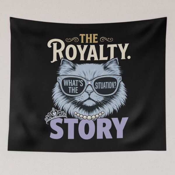 Item preview, The Royalty Cat - What's The Situation Story Retro Vintage Style designed and sold by Majnon8bp.