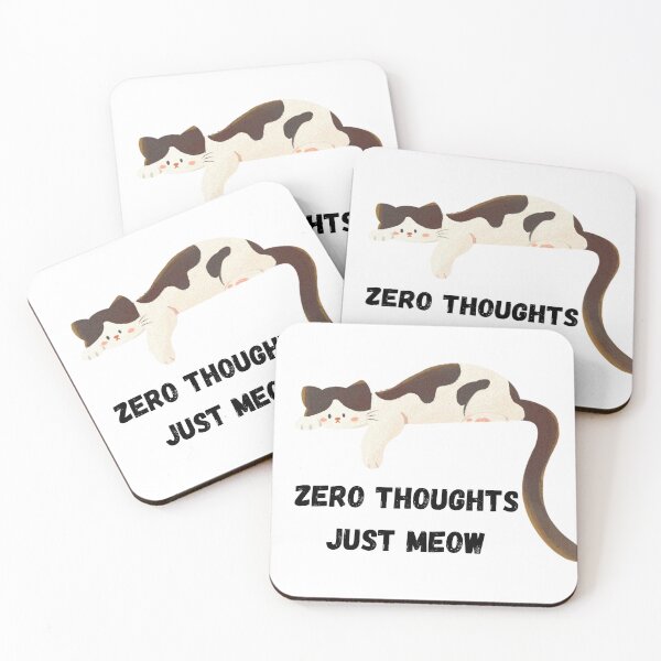 Item preview, Cute Lazy Cat - Zero Thoughts Just Meow - Funny Cat designed and sold by PeplumiArt.