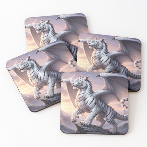 Item preview, White Tiger Dragon Art Print designed and sold by Cerafus.