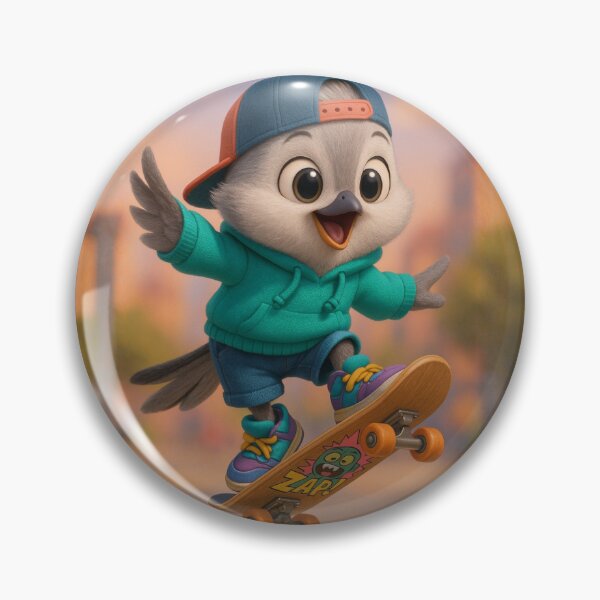 Item preview, Skater Tufted Titmouse designed and sold by Sillytoe.